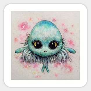 Cute sea alien Sticker